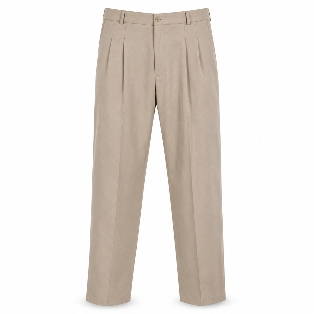 Orvis Trousers Women 18 Tan Pleated Elastic Back High Rise Straight Leg Pants